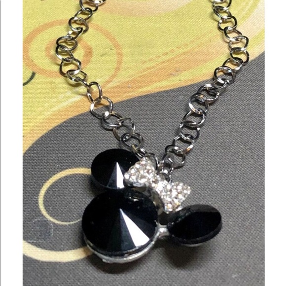 💕🐭black mouse ear charm bracelet handmade link chain style stainless steel - Picture 8 of 12